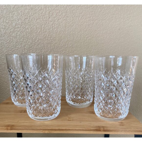 Waterford Other - Waterford Alana Flat Tumblers 12 oz 4.5" H Set of 4 Vintage Signed